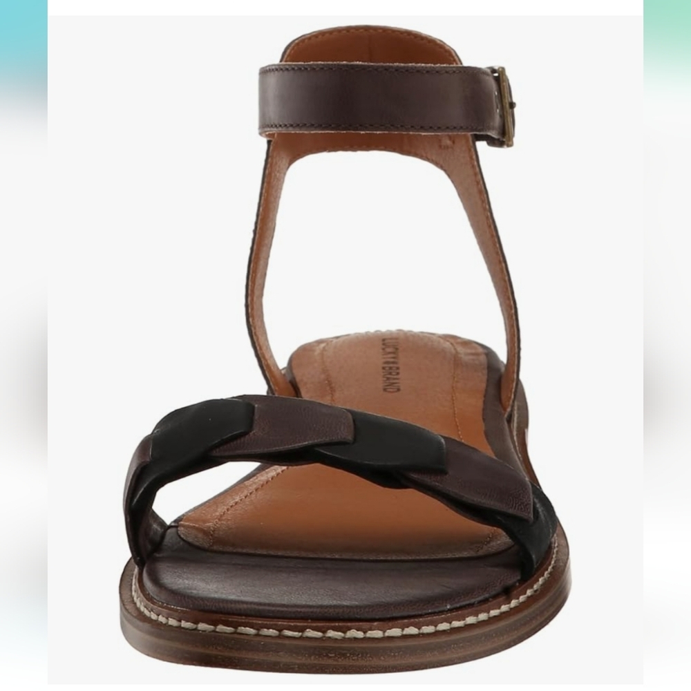 NEW LUCKY BRAND | $79 Kyndall Two-Toned Leather Sandals - Picture 4 of 8